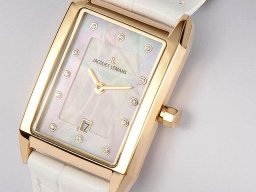 Elegante Damenuhr, Achteck längs, vergoldet