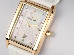 Elegante Damenuhr, Achteck längs, vergoldet