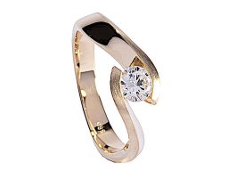 Designring in Gold oder Platin, Diamant