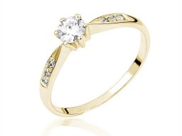 Ring in Gelbgold für Damen mit Diamanten