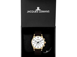 Herrenuhr Chronograph, Stahl vergoldet